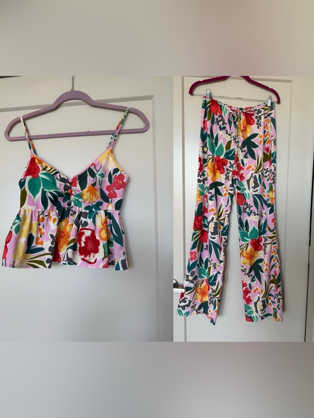 Bailey Rose Floral Top and Pants Set, Size XS